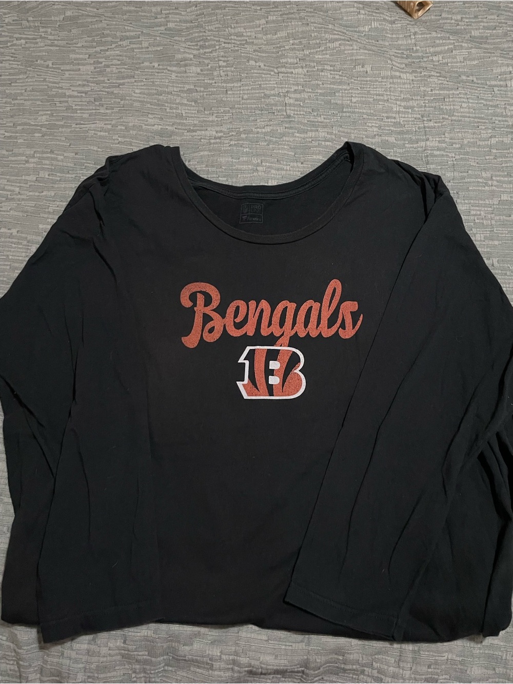 Fanatics NFL Bengals Black Long-Sleeve T-Shirt